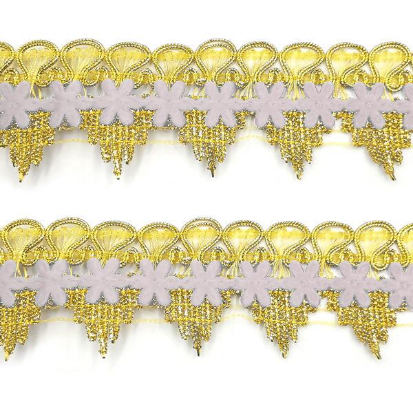 galao metalizado 40mm dourado creme